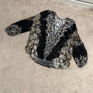 Free People Boho Button Down Floral Top